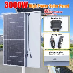 Premium 1000W-3000W 18V Solar Power System Featuring Commercial-Grade Rigid Waterproof Construction & Reinforced Glass