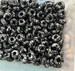 10Pcs Natural Crystal Agate Stone Big Hole Beads Abacus Spacer Beads Crafts Supplies for Jewelry Making DIY Bracelet Accessories