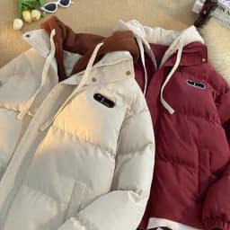 New Winter Cotton-padded Jacket Women, Two-piece Hooded Down Cotton Jacket Female Casual Warm Cotton-padded Clothing Parker Coat