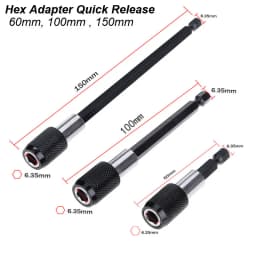 Magnetic Screwdriver Hex Adapter Quick Release Drill Bit Change Extension Set Batch Extender Self-lock Bar Chuck Nut Screw Tool