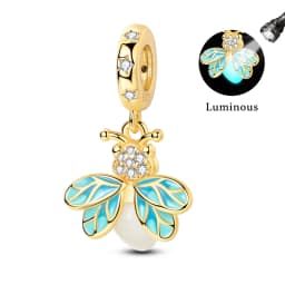 Original Charms Beads 925 Sterling Silver Golden Leopard Firefly Butterfly Hot Air Balloon Beads Fit DIY Bracelet Fine Jewelry