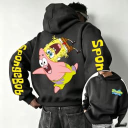 SpongeBob SquarePants and Patrick Star Cartoon Anime 2026 Spring and Autumn Men's and Women's Fashion Sports Hoodies
