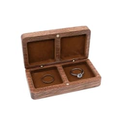 Free Custom Walnut Wooden Ring Necklace Box Personalized For Wedding Anniversary Gift Necklace Earring Ring Storage Jewelry Box