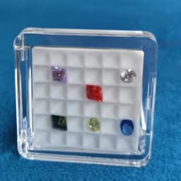 White 3-7mm Diamond Storage Box Clear Gemstone Jewelry Display Organizer Case Show Store 36Grids Bare Stone Packaging Cover Tray