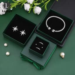Jewelry Packaging Ring Necklace Bracelet Earrings Bowknot Ring Display Box Jewelry Storage Case Holder Showcase