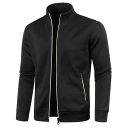 Spring Men's Turn-down Collar Sweatshirt Zipper Stand Collar Pullovers Man Sweatshirts Man Zippers Sweater Coats