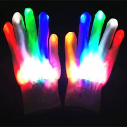 1Pair LED Gloves Halloween Skull Finger Gloves Rave Costume For Stage Show Performance Halloween Party Skeleton Cosplay Props