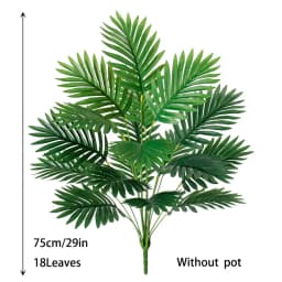 31in Large Fake Tropical Monstera Plants Artificial Palm Tree Plastic Leaf Water Plant for Office Desk Home Garden Greenery Deco