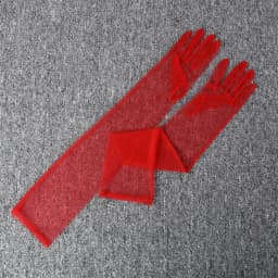 55cm DIY Cosplay Thin Transparent Mesh Long Women Solid Gloves Prom Party Accessories Etiquette Photo Shoot Anime Exhibition