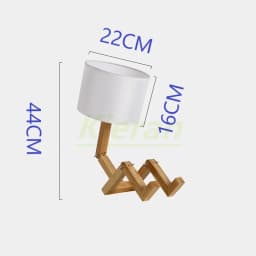 Nordic Modern Solid Wood Doll Led Table Lamps Bedroom Study Bedside Desk Lights Living Room Decorative Wooden People Floor Lamps