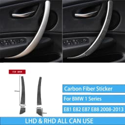 For BMW E81 E82 E87 E88 1 Series Interior Accessories 2008-2013 Gear Shift Knob Dashboard AC Outlet Carbon Fiber Cover Stickers