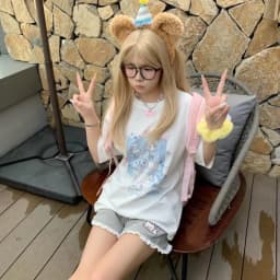 Lace Patchwork Wide Leg Shorts Women 2026 Summer Japanese Cat Embroidery Elastic Waist Short Pants Y2k Aesthetic Casual Trousers
