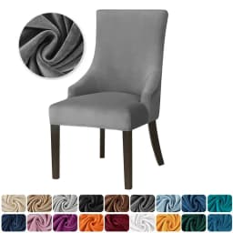 Super Soft Small ArmChair Cover Elastic Pure Color Chair Cover High Back Sloping Armchairs Slipcovers for Hotel Home Decor