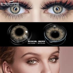 EYESHARE 1 Pair Colored Contact Lenses Natural Look Fast Delivery Brown Eye Lenses Gray Contact Green Eye Lenses Blue Lenses