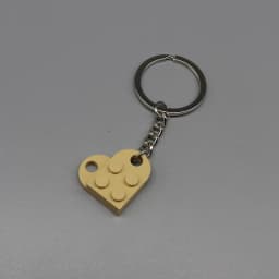 3176 DIY Heart Key Ring Necklace Toys for Children Coupling Plate 2x3 with Rounded End and Pin Hole MOC Building Block Brick