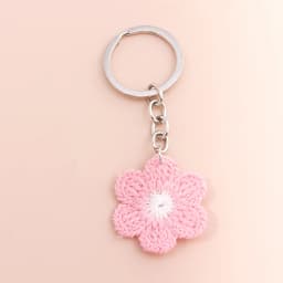 Cute Enamel Keychain Colorful Sakura Flower Key Ring Sweet Key Chains for Women Girls Handbag Accessories DIY Jewelry Gifts