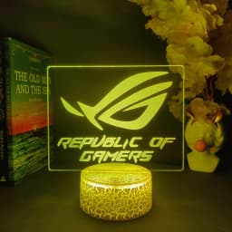 LED ROG Logo Light 7/16 Color Changing rgb for Plexiglass Cool Gaming Room Desktop Decoration Atmosphere Lighting Dec Gamer Gift