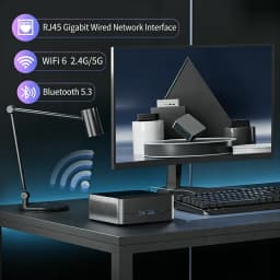 SZBOX X74 AMD Ryzen 5 7430U MINI PC Windows 11 Pro 2*DDR4 2*M.2 2280 SSD Lan WIIF6 BT5.3 Type-C Desktop MINI PC Gamer Computer