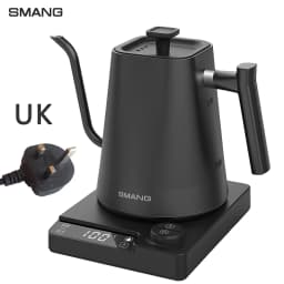 SMANG 1200W Gooseneck Electric Kettle 1L Temperature Control Coffee Kettle Pour Over Coffee Kettle Rapid Heating Kettle