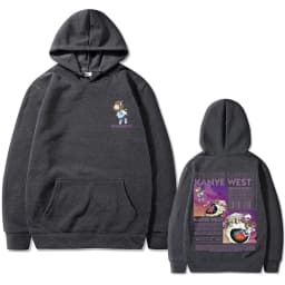 Kanye West Graduation Bear Double Sided Printed Hoodie Men Women Fashion Hip Hop Cool Sweatshirts Unisex Fleece Cotton Hoodies