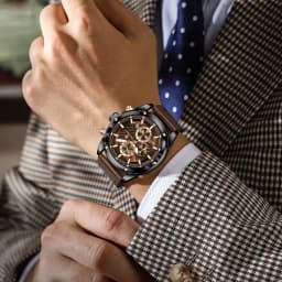 POEDAGAR High Quality Quartz Man Clock Waterproof Luminous Chronograph Date Men Wristwatch Leather Luxury Business Men's Watches