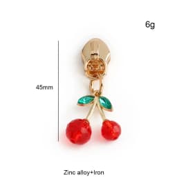 10/30/100PCS Cute Enamel Bee Sunflower Cherry 5# Zipper Puller Slider Heads For Tape Purse Bags Hangbag Charm Gift Accessories