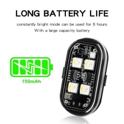 2/4/6pcs Wireless Remote Control LED Strobe Light for Car Auto Motorcycle Bike Drone Scooter Anti-collision Warning Lamp Flash