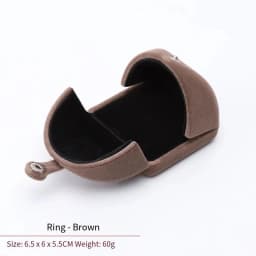 High-Grade Velvet Button Mongolian Double Open Jewelry Box Velvet Ring Ring Bracelet Necklace Packaging Jewelry Box