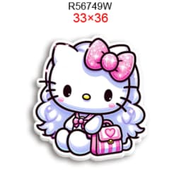 Hello Cat 10pcs/lot San Resin Planar Transparent Glitter Acrylic Flatback for Charms DIY Bow Craft Supplies Phone Case Decor
