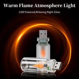 USB LED Night Light Simulated Flame Bulb Night Lamp Flame Flickering Light Effect Candle Bulbs Flameless LED Candles Room Decor