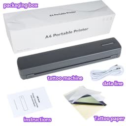 C80 Wireless Tattoo Stencil Printer,Portable A4 Thermal Printer Kit for Tattoo Artists,Compatible with Phone,iPad & PC
