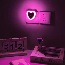 LED Mini Night Light EU/US Plug Light Sensor Heart Shape Nights Lamp For Kid's Room Bedroom Bedside Aisle Corridor 110V 240V