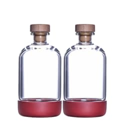 Inmeet Bar Professional 2PCS Immersion Bottle Set Multi-use Glass Bottle with Stopper for Wine Juice Oil Household Use