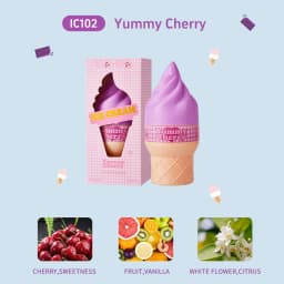 Summer Beach Ice Cream Perfume, 4 Sweet Dessert Scents, Long Lasting Eau de Parfum for Daily Wear, Cute Novelty Gift for Her