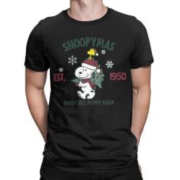 Casual Peanuts Snoopy Dancing T Shirt For Men Women Round Neck Short Sleeve Top Tee Cotton Summer Tops