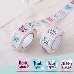 100-500Pcs Thank You Stickers 2.5cm Baking cake Packaging Envelope Sealing labels Small Business Decoration Wedding Stickers