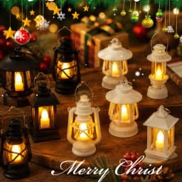 1/5pcs Vintage Lantern Mini Retro Led Light Battery Operated Lighting Decorative Oil Lamp for Holiday Christmas Gifts Home Decor