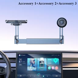 Hipacool Dual-position Car Screen Phone Holder Bracket Metal 360° Adjustable Stand for Tesla Model 3 Highland Y Car Accessories