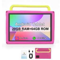 KOOMDIGI 10.1 Inch Android 4G LTE Tablet PC MTK6755 Octa Core 20GB RAM (4GB+16GBExpand) 64GB ROM 1280×800 IPS Display Dual Band 2.4G/5G WiFi 5000mAh 5MP+13MP Dual Camera 4G Calling