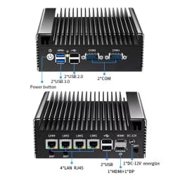 Topton Intel N150 N100 4x2.5G LAN Fanless Mini PC i226-V 2*COM DDR4 NVMe Efficient Cooling Solid Firewall PC Industrial Computer