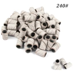 1000pcs Nail Sanding Bands Nail Drill Bit Caps Accessories for Manicure Gel Polish Removing Manicure Tool 80# 120# 180# 240# Set