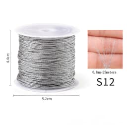 0.2-1MM Metallic Ornament String Silver Gold Color Cord Jewelry Thread for Christmas Tree Hanging Crafts Making Gift Decoratiion