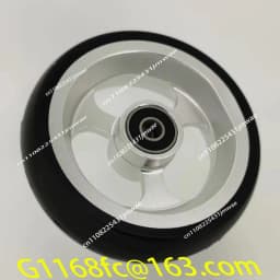 Wheelchair Front Wheel with Bearing 4 Inch Universal PU Solid Wheel Aluminum Alloy Material Bearing Aperture 8mm