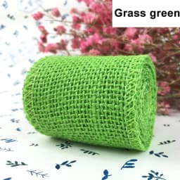 2Meter Colorful Jute Burlap Hessian Ribbon Rolls Colored Burlap Ribbon Natural DIY Crafts Hessian Ribbon Christmas Gift Wrapping
