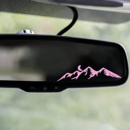 Mountains, Rivers and Bright Moons Personalized Car Stickers, Natural Scenery Car Window Decals, Car Rearview Mirror Decoration