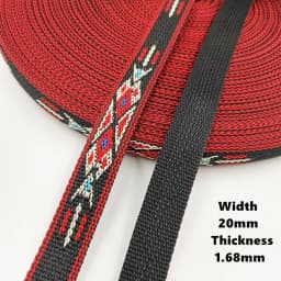 3Yards 10-20MM Retro Jacquard Substantial Thick Webbing Bag Belt Straps Ribbon for DIY Horse Or Big Pet Collar Clothing Sewing