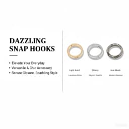 5-30pcs Bling Rhinestone Spring O-Rings round Hooks Clip Carabiner Buckle for DIY Keyrings Handbag Purse Car Keychain Accessory