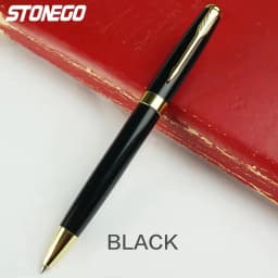 STONEGO Capless Metal Chrome Twist Ballpoint Pen , Elegant Signature Pen Gift Pens for Men Women
