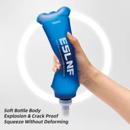 ESLNF 500ml Collapsible Water Bladder Soft Water Bag BPA‑Free Food Grade Leak‑Proof Portable Running Cycling Camping Hydration