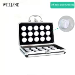 Transparent Gemstone Gem Jar Display Box Loose Diamond Jewelry Storage Carrying Case Nail Gem Stones Holder Organizer Container